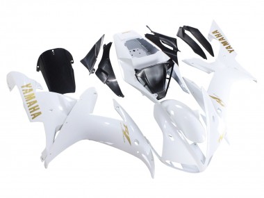 Carenagens Moto Yamaha YZF 1000 R1 2002-2003 - Branco Ouro Decalques