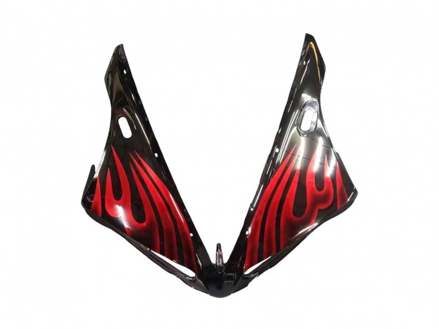 Carenagens Moto Yamaha YZF 1000 R1 2004-2006 - Preto Brilhante Vermelho Chama
