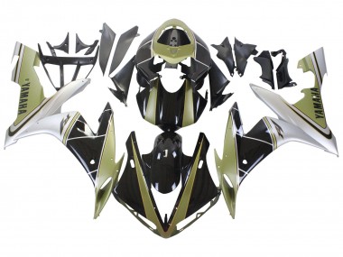 Carenagens Moto Yamaha YZF 1000 R1 2004-2006 - Ouro Claro Branco Preto Brilhante