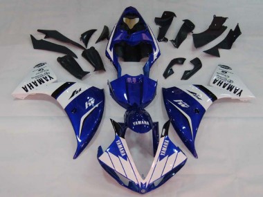 Carenagens Moto Yamaha YZF 1000 R1 2009-2011 - Branco Azul Preto M1