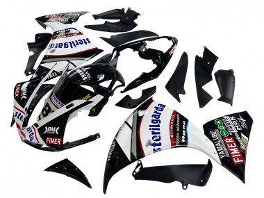 Carenagens Moto Yamaha YZF 1000 R1 2009-2011 - Preto Brilhante Branco Vermelho Volvo Fimer Yamalube 87