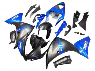 Carenagens Moto Yamaha YZF 1000 R1 2012-2014 - Azul Preto Brilhante
