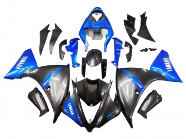 Carenagens Moto Yamaha YZF 1000 R1 2012-2014 - Azul Preto Brilhante