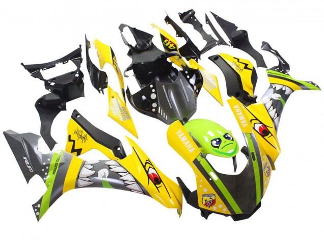 Carenagens Moto Yamaha YZF 1000 R1 2015-2019 - Amarelo Verde Tubarão