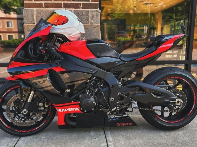 Carenagens Moto Yamaha YZF 1000 R1 2015-2019 - Vermelho Preto Prata