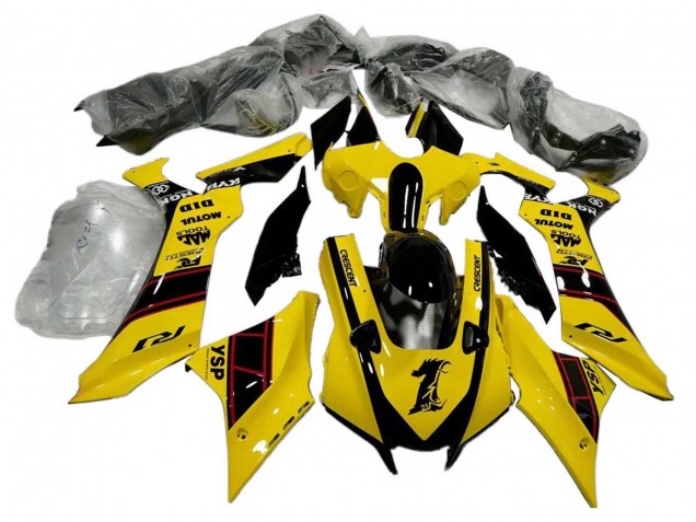 Carenagens Moto Yamaha YZF 1000 R1 2020-2025 - Amarelo Preto Brilhante YSP Motul