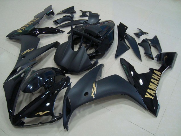 Carenagens Moto Yamaha YZF R1 2004-2006 - Preto Brilhante Preto Fosco Ouro
