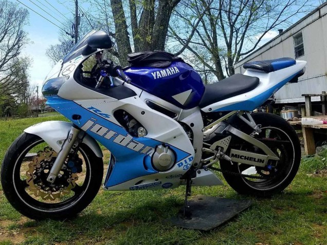 Carenagens Moto Yamaha YZF 600 R6 1998-2002 - Branco Azul Jordan