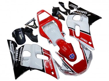 Carenagens Moto Yamaha YZF 600 R6 1998-2002 - Branco Vermelho Preto Petronas Yamalube 50th