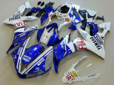 Carenagens Moto Yamaha YZF R1 2004-2006 - Branco Azul Vermelho Fiat