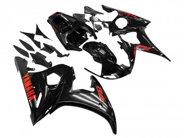 Carenagens Moto Yamaha YZF R6 2003-2004 - Preto Brilhante Vermelho