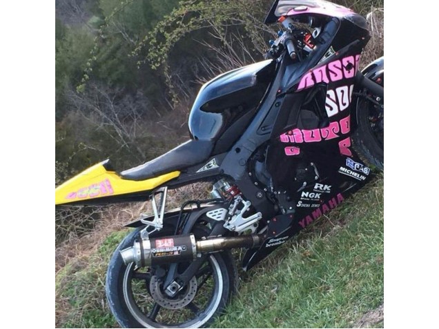 Carenagens Moto Yamaha YZF R6 2003-2004 - Amarelo Rosa Preto Brilhante Rossi Repsol 46