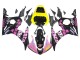 Carenagens Moto Yamaha YZF R6 2003-2004 - Amarelo Rosa Preto Brilhante Rossi Repsol 46