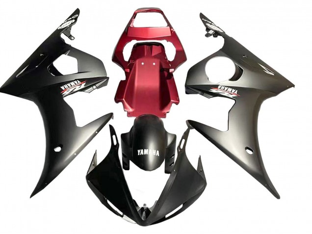 Carenagem Moto Yamaha YZF R6S 2006-2009 - Vermelho Preto Fosco