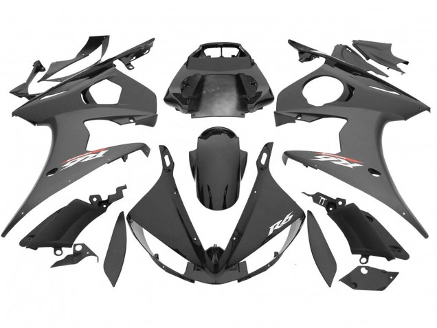 Carenagens Moto Yamaha YZF R6S 2006-2009 - Preto Brilhante Preto Fosco