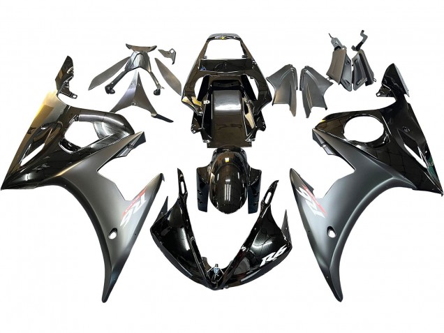 Carenagens Moto Yamaha YZF R6S 2006-2009 - Preto Brilhante Preto Fosco Ouro Camaleão