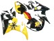 Carenagens Moto Yamaha YZF 600 R6 2005 - Preto Amarelo Vermelho 46