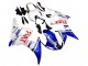 Carenagens Moto Yamaha YZF 600 R6 2005 - Branco Azul Dunlop Fiat Motul