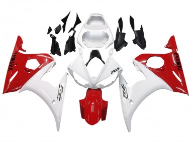 Carenagens Moto Yamaha YZF 600 R6 2005 - Branco Vermelho