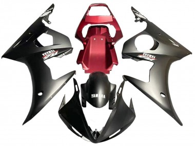 Carenagem Moto Yamaha YZF 600 R6 2005 - Preto Fosco Vermelho