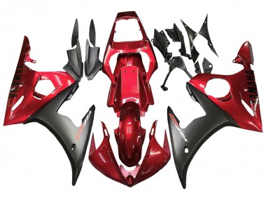 Carenagem Moto Yamaha YZF 600 R6 2005 - Vermelho Preto Fosco