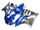 Carenagens Moto Yamaha YZF 600 R6 2006-2007 - Azul Branco Preto Brilhante