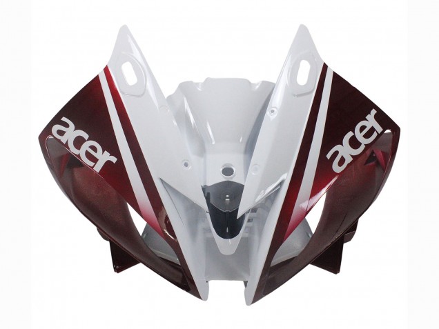 Carenagens Moto Yamaha YZF 600 R6 2006-2007 - Branco Vermelho Castanho Fiat Acer Yamalube