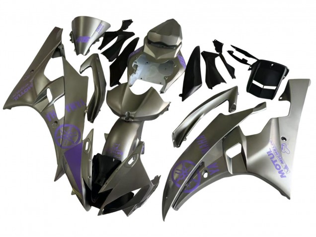 Carenagens Moto Yamaha YZF 600 R6 2006-2007 - Cinzento Roxo Motul