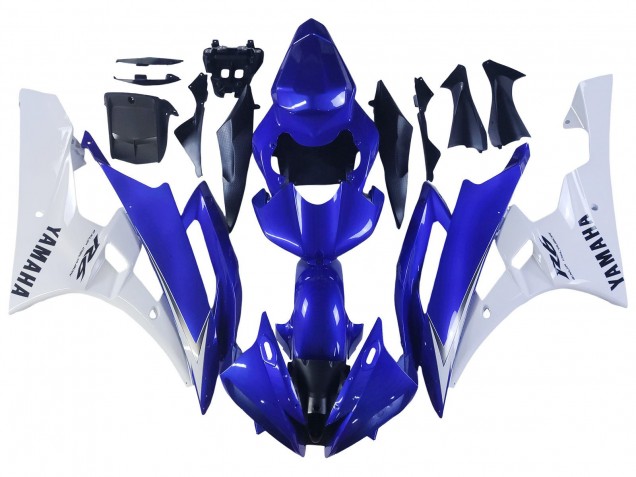Carenagens Moto Yamaha YZF 600 R6 2006-2007 - Branco Azul Preto