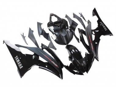 Carenagens Moto Yamaha YZF 600 R6 2008-2016 - Preto Brilhante Preto Fosco