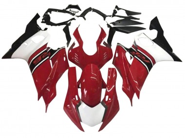 Carenagem Moto Yamaha YZF 600 R6 2017-2023 - Branco Vermelho Preto