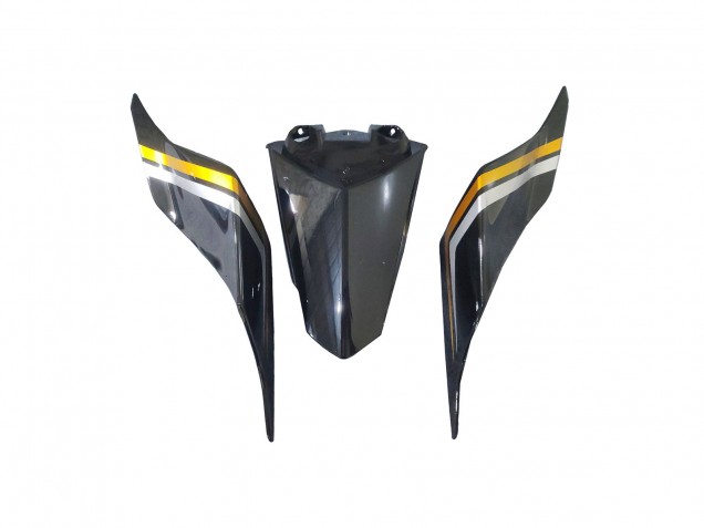 Carenagens Moto Yamaha YZF 600 R6 2017-2025 - Ouro Preto Fibra de Carbono