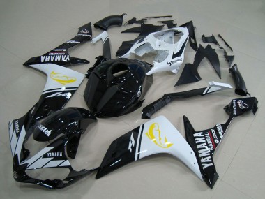 Carenagens Moto Yamaha YZF R1 2007-2008 - Branco Preto Amarelo Dolphin