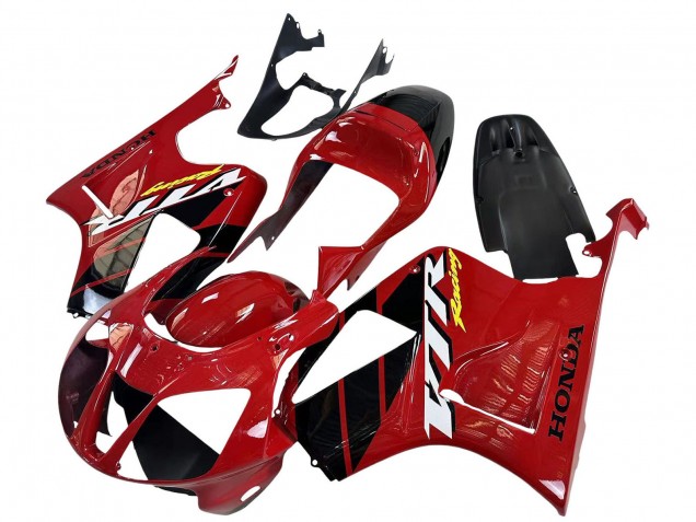 Carenagens Moto Honda VTR1000 2000-2006 - Vermelho Preto Listra Corrida