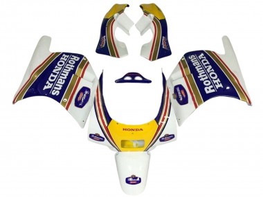 Carenagens Moto Honda NSR250R 1988-1989 - Branco Amarelo Azul Rothmans