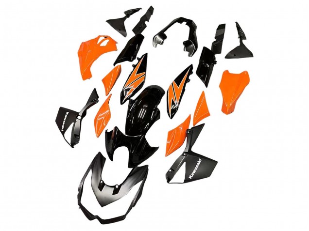 Carenagens Moto Kawasaki Z1000 2010-2013 - Laranja Preto Brilhante