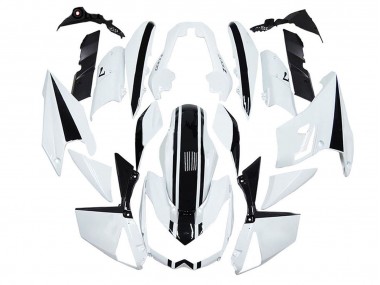 Carenagens Moto Kawasaki Z1000 2010-2013 - Branco Preto