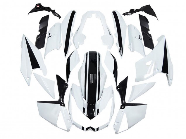Carenagens Moto Kawasaki Z1000 2010-2013 - Branco Preto