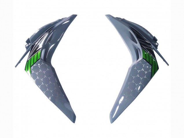 Carenagens Moto Kawasaki Z1000 2014-2019 - Preto Verde Cinzento