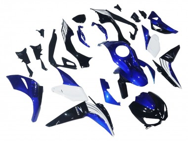 Carenagens Moto Kawasaki Z1000 2014-2019 - Branco Azul Preto