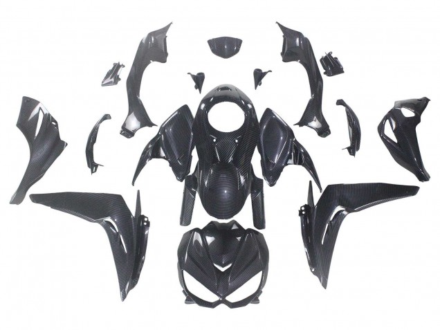 Carenagens Moto Kawasaki Z1000 2014-2019 - Preto Fibra de Carbono