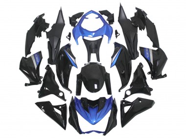 Carenagens Moto Kawasaki Z1000 2014-2019 - Azul Preto Brilhante
