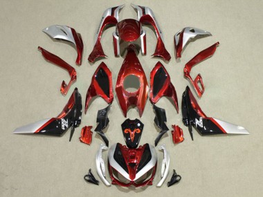 Carenagens Moto Kawasaki Z1000 2014-2019 - Vermelho Prata Preto