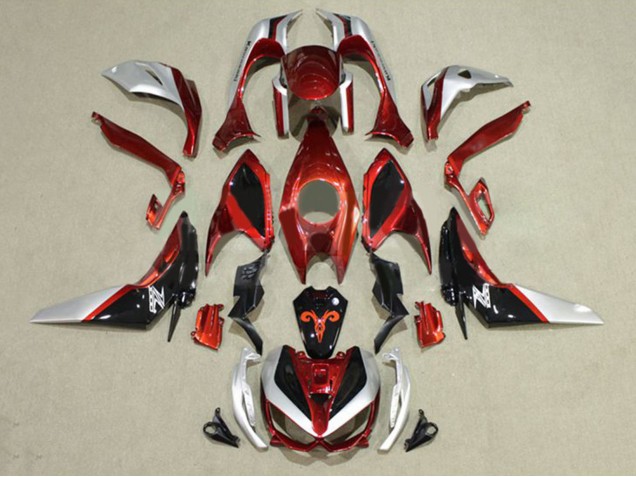 Carenagens Moto Kawasaki Z1000 2014-2019 - Vermelho Prata Preto