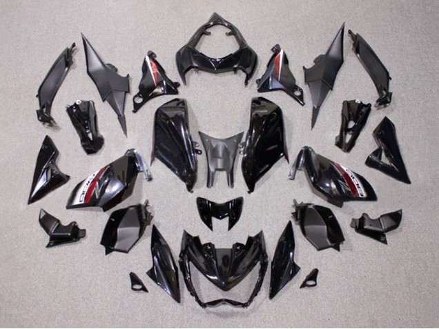 Carenagens Moto Kawasaki Z1000 2014-2019 - Preto Brilhante Vermelho Branco