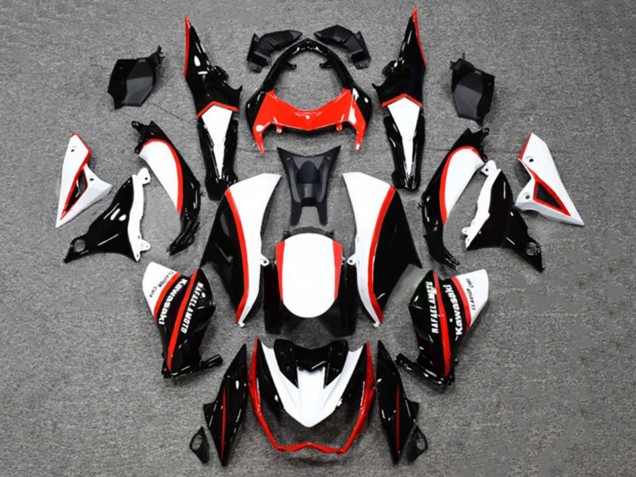 Carenagens Moto Kawasaki Z1000 2014-2019 - Preto Brilhante Branco Vermelho