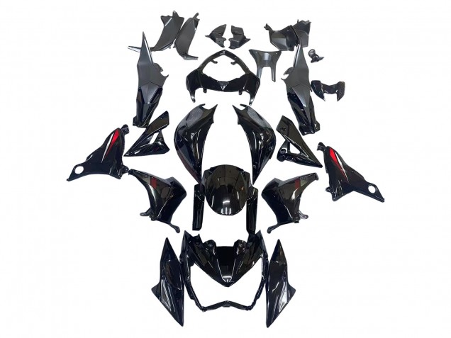 Carenagens Moto Kawasaki Z800 2013-2018 - Preto Brilhante Vermelho