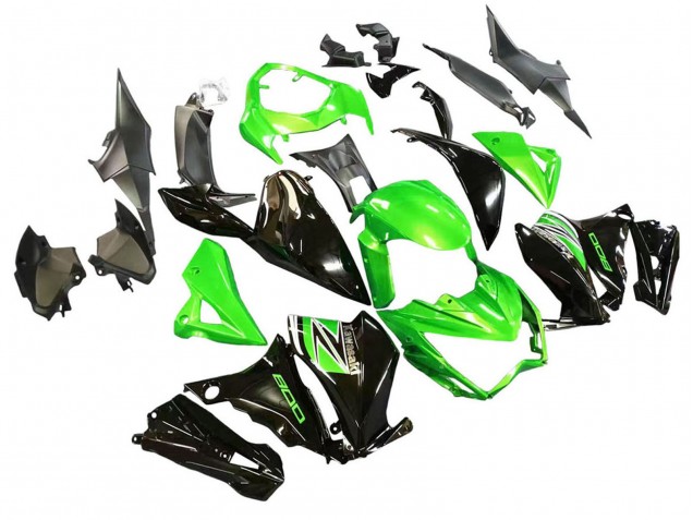 Carenagens Moto Kawasaki Z800 2013-2018 - Verde Preto Brilhante