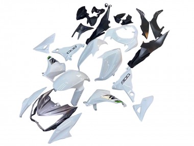 Carenagens Moto Kawasaki Z800 2013-2018 - Branco Verde Prata Preto