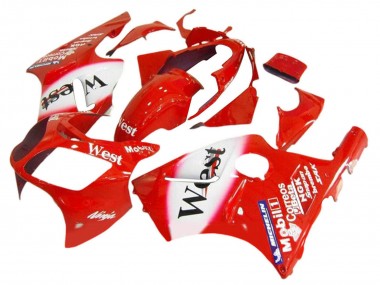 Carenagens Moto Kawasaki ZX12R 2000-2001 - Vermelho Branco Preto West